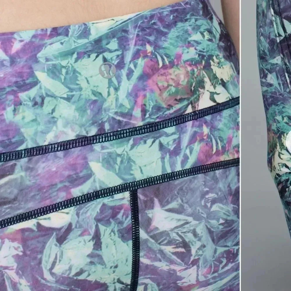 Lululemon Run Top Speed Crop Iridescent Multi Size 6 - Picture 14 of 14